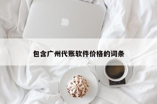 包含广州代账软件价格的词条