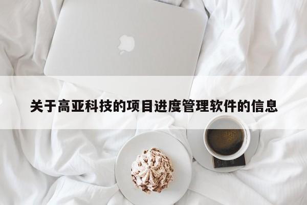 关于高亚科技的项目进度管理软件的信息