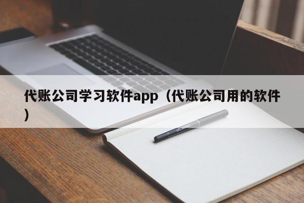 代账公司学习软件app（代账公司用的软件）